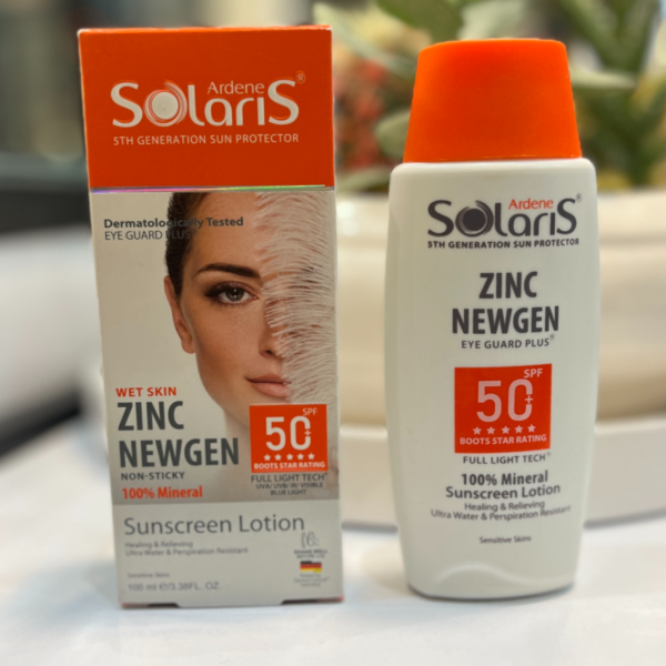 لوسیون ضد آفتاب و التیام بخش پوست حساس آردن سولاریس (SPF50)