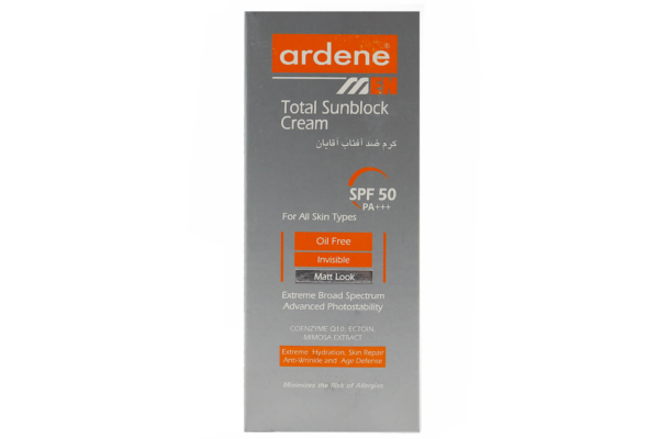 کرم ضد آفتاب آقایان آردن مدل Total Spf50